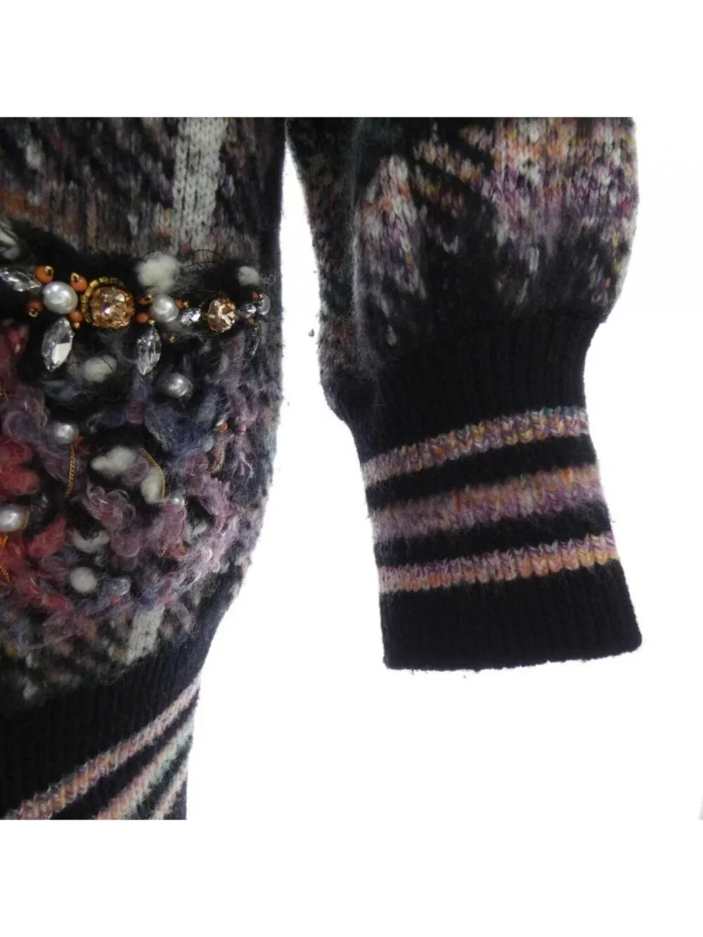Chanel Knit Top Cashmere Black Green